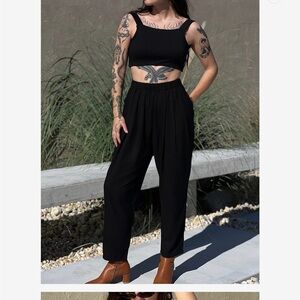 NA NIN LENA SILK HERRINGBONE PANT